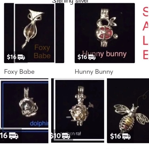 5 pendants w/ pearls - Picture 6 of 6